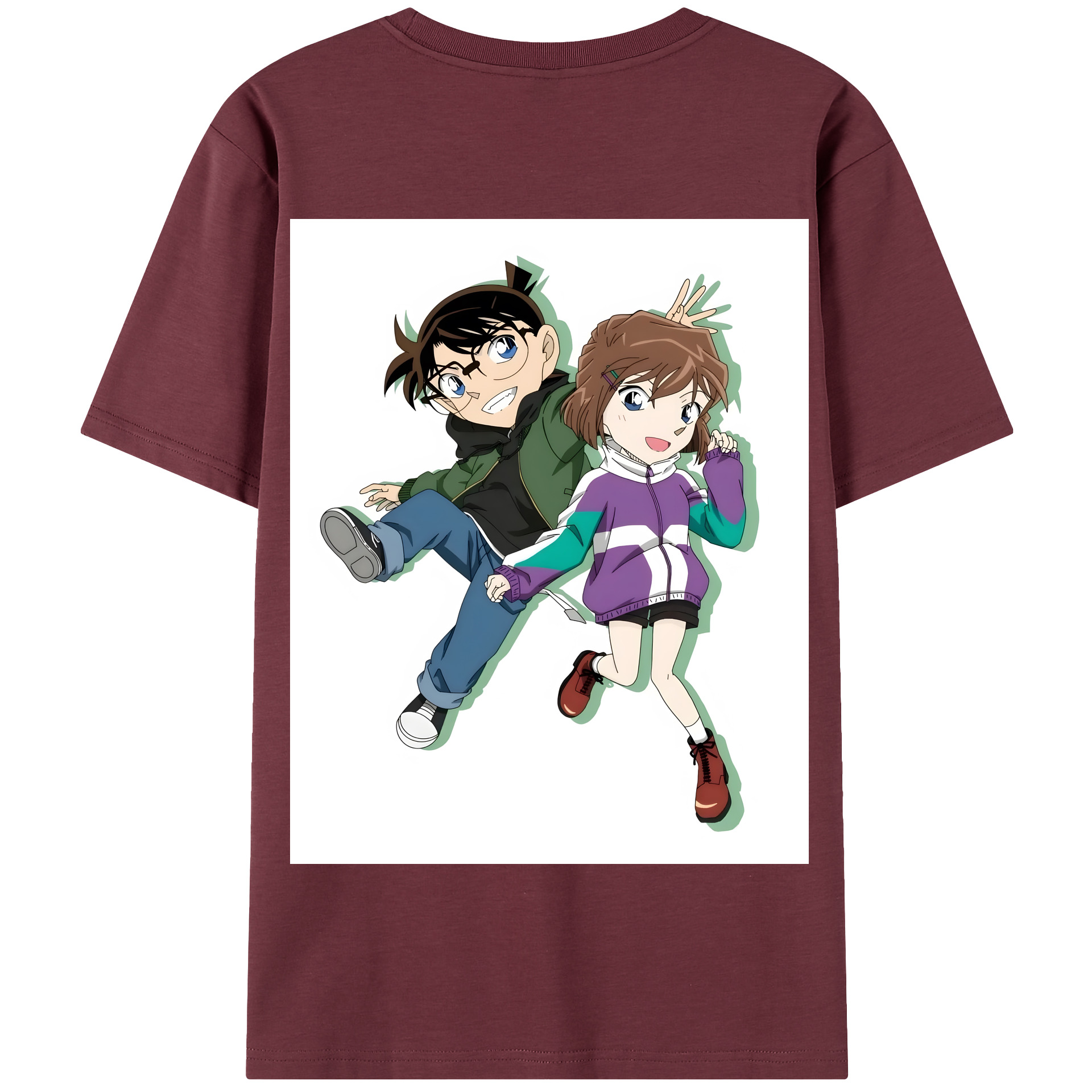 （画像用） 名探偵コナン 灰原 哀 はいばら あい Detective Conan Anita Hailey、Vi Graythorn Haibara Ai 綿100％半袖Tシャツ（背面プリント）